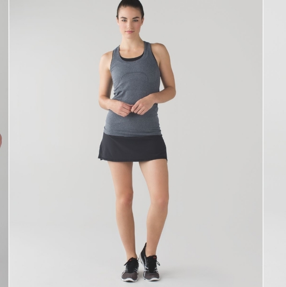 Lululemon Black Pace Setter Skirt Skort Size 6 Tennis Run
